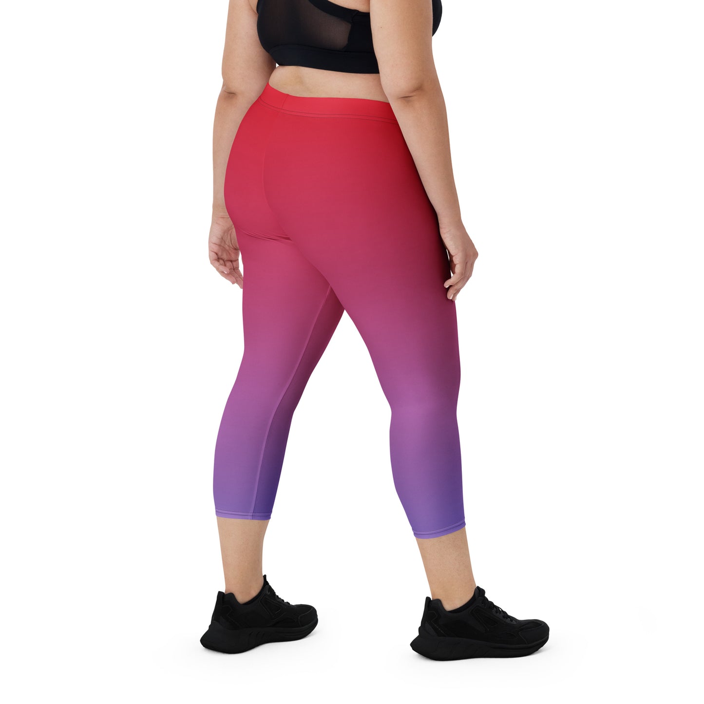 Magenta Aurora FLAKOUT Sport Women's Capri Leggings - FLAKOUT