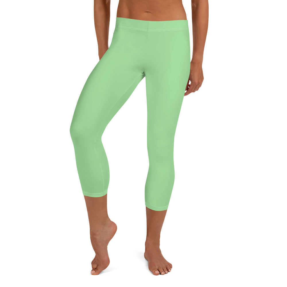 Minty Mirage Women's Capri Leggings - FLAKOUT