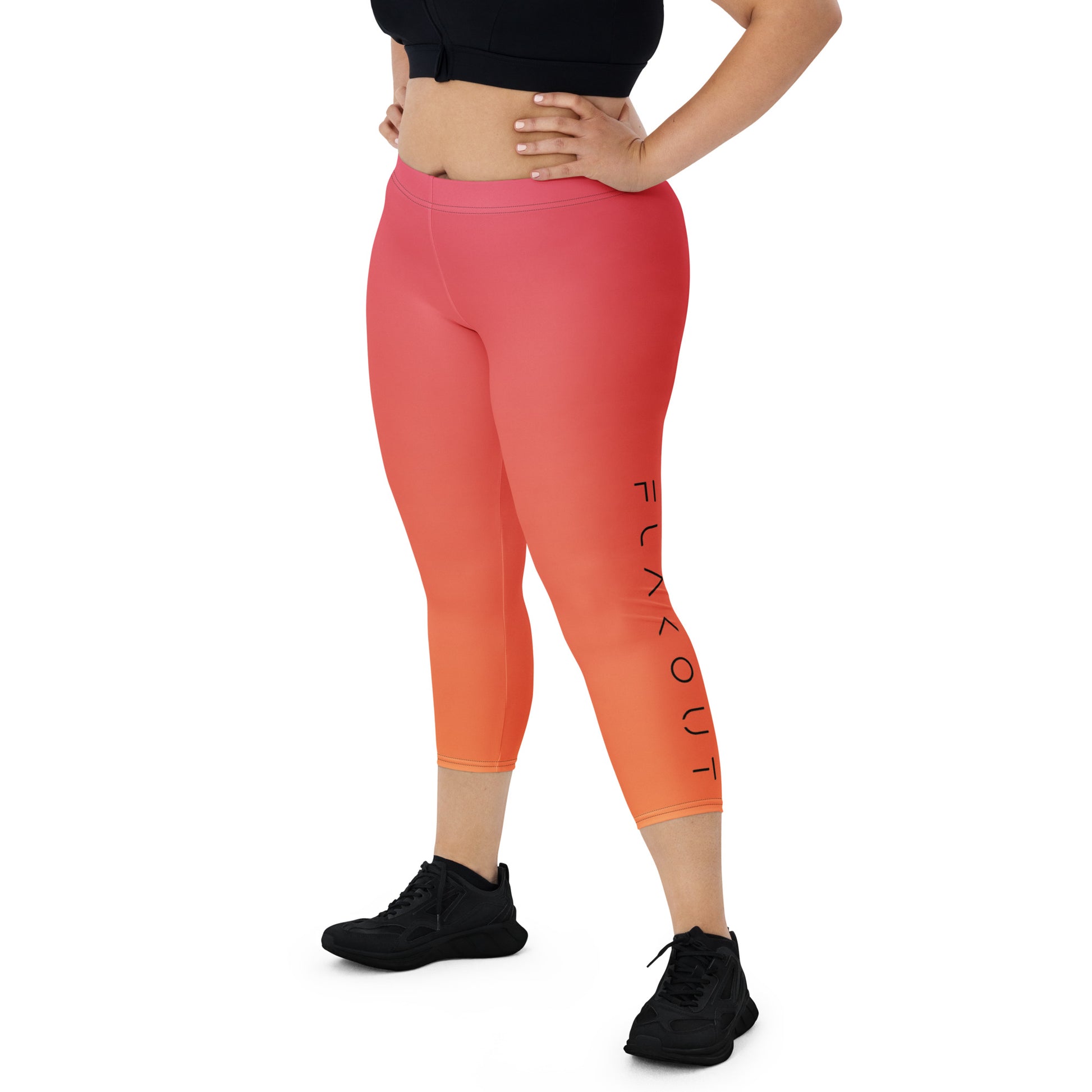 Melted Sunset Women's Capri Leggings - FLAKOUT