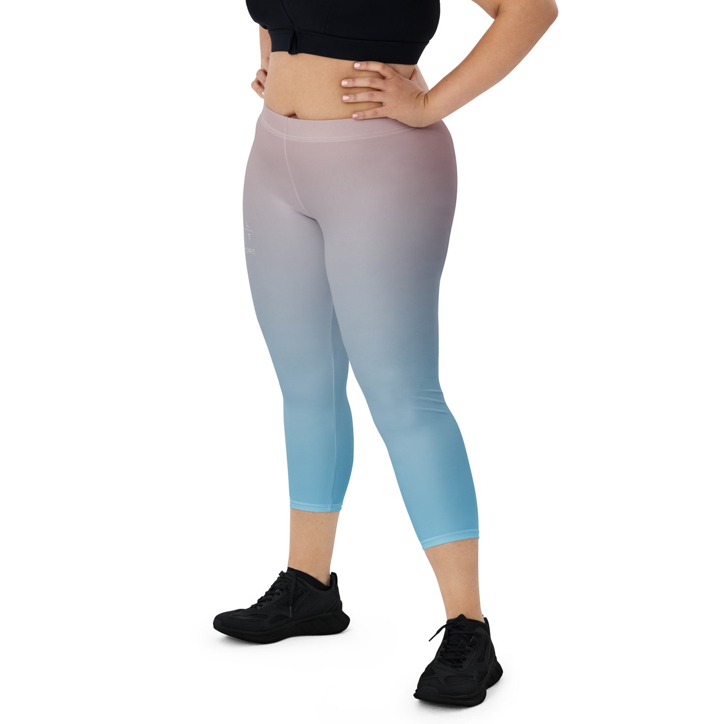 Rose Water FLAKOUT Sport Women's Capri Leggings - FLAKOUT