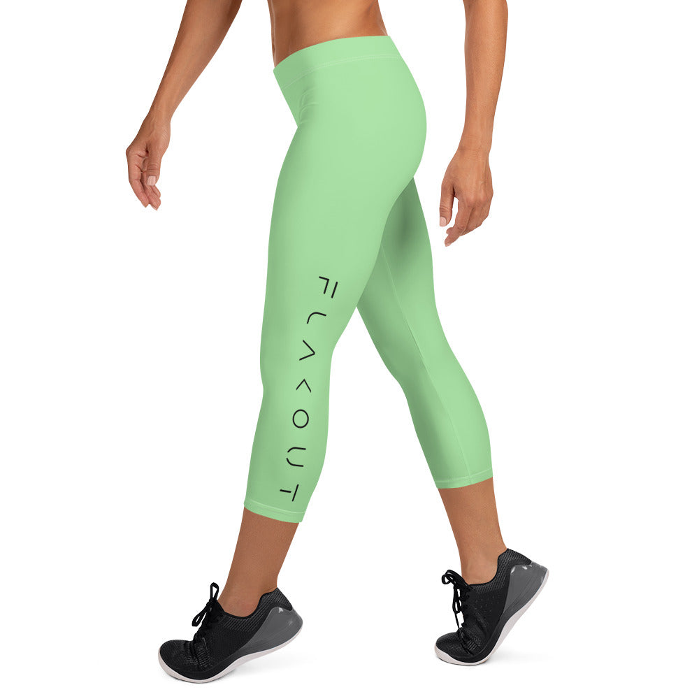 Minty Mirage Women's Capri Leggings - FLAKOUT