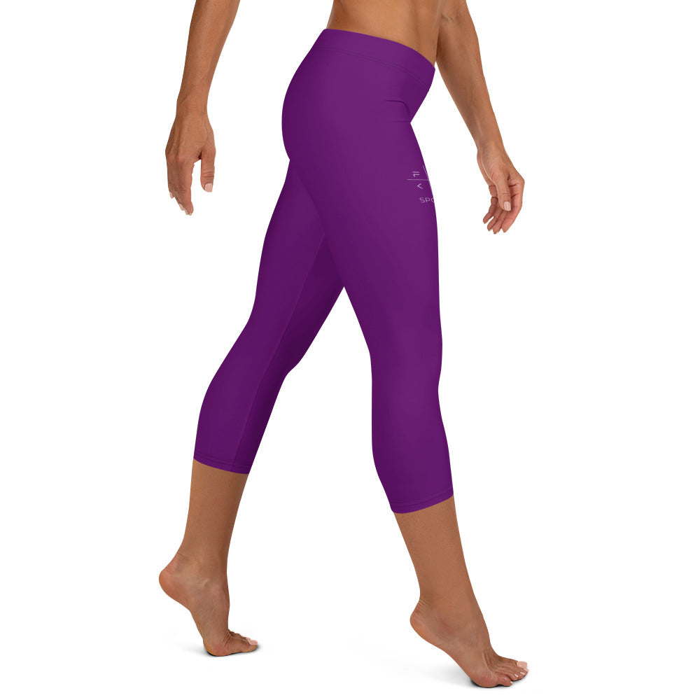 Grape Royale FLAKOUT Sport Women's Capri Leggings - FLAKOUT