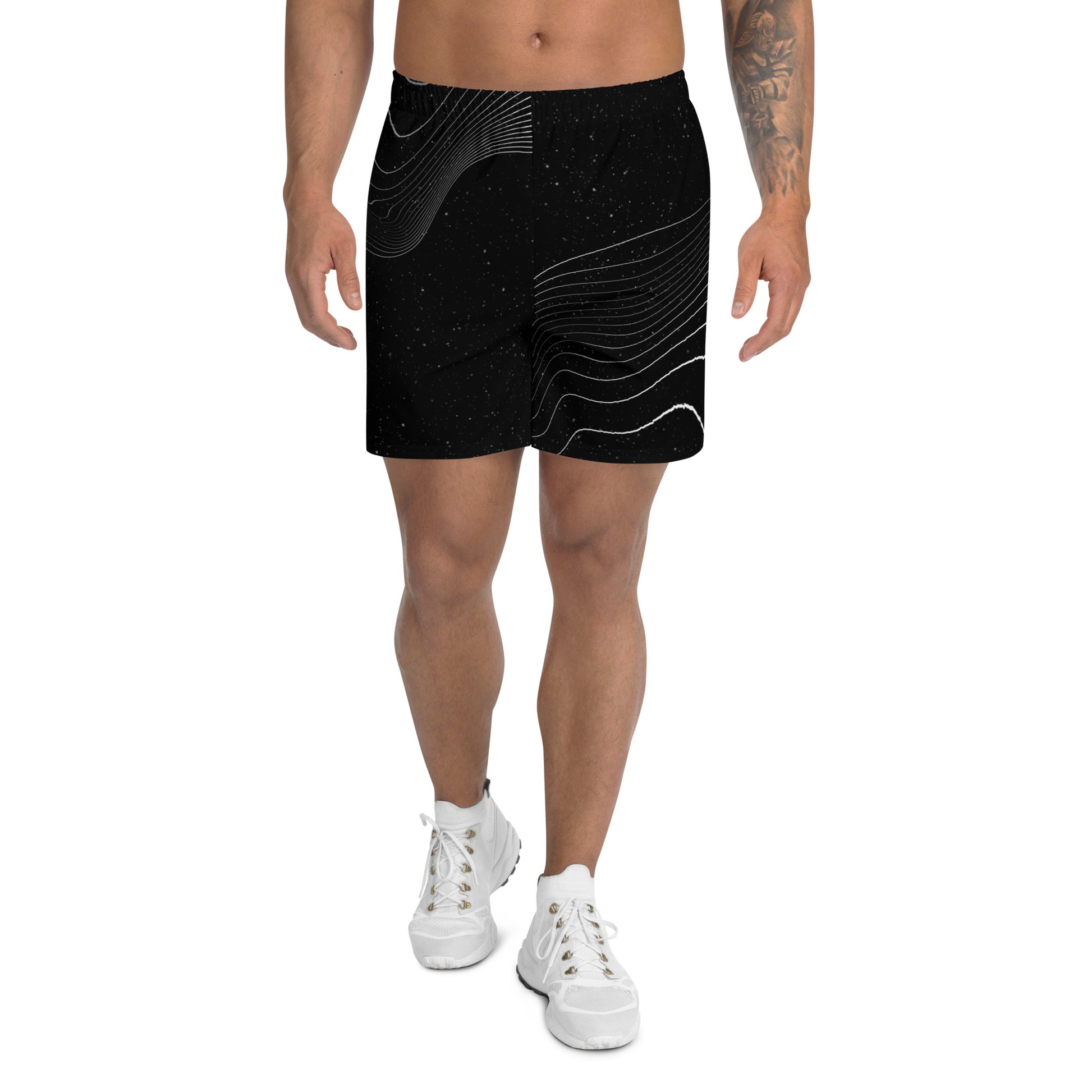 Noir Stripes Men's Swim - Athletic Shorts - FLAKOUT