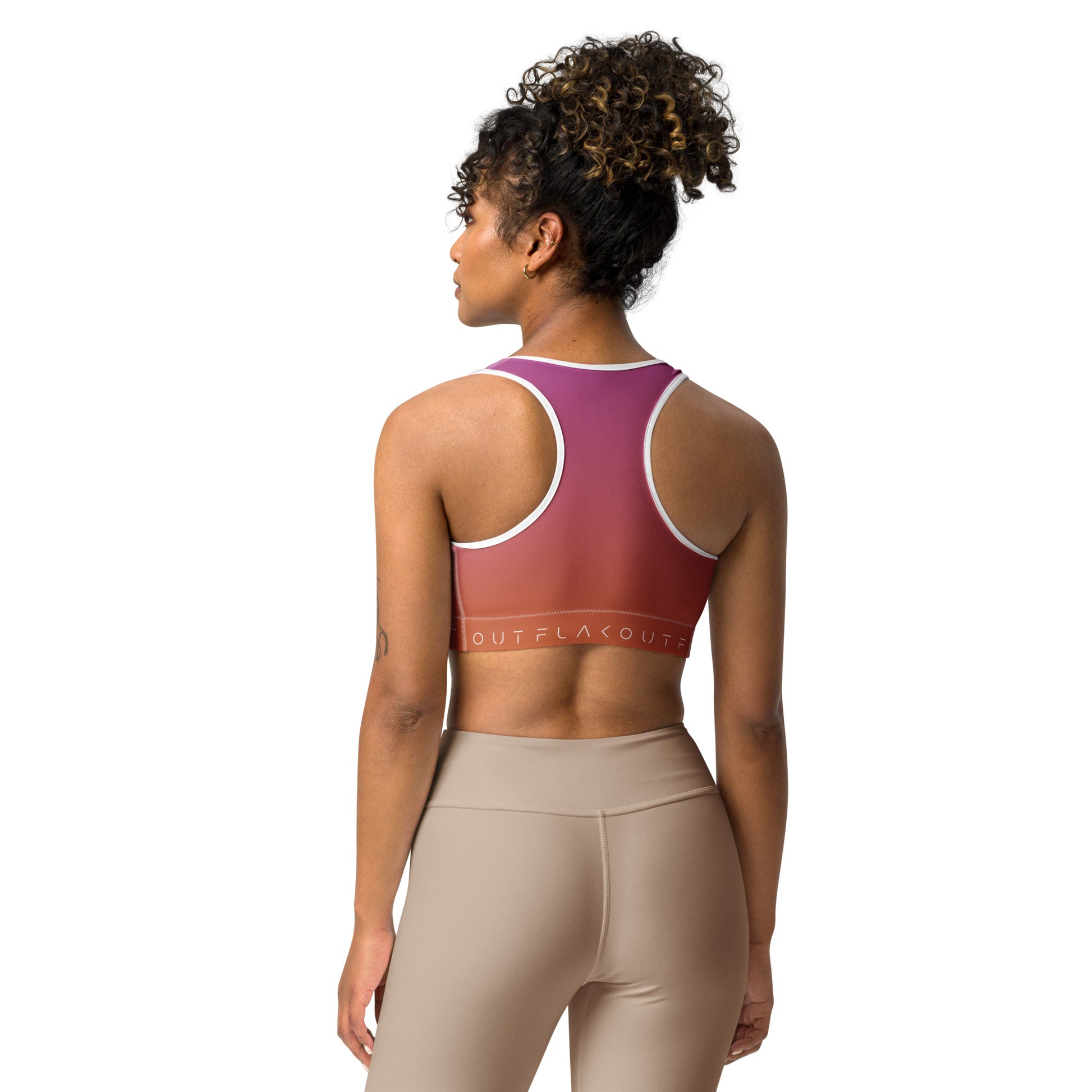 Purple Flame Women's Sports Performance Bra - FLAKOUT