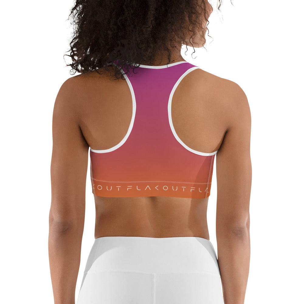 Purple Flame Women's Sports Performance Bra - FLAKOUT