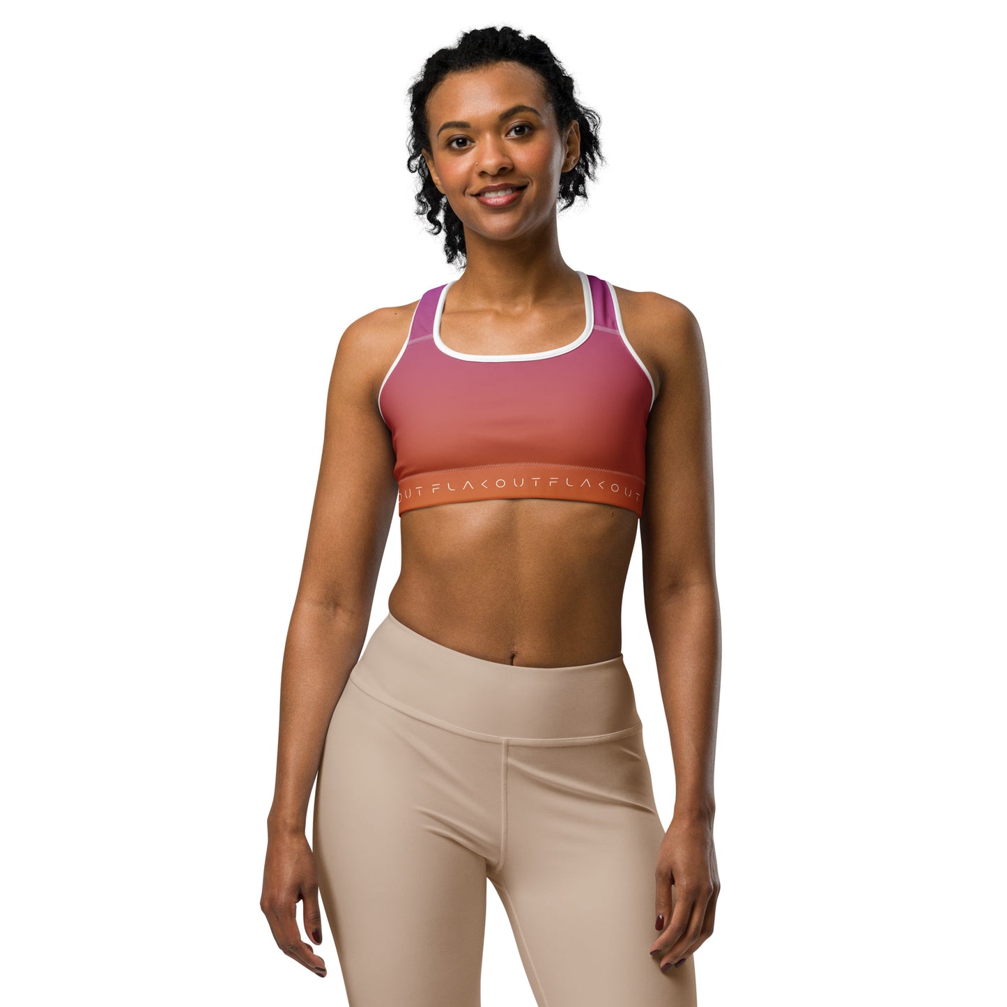 Purple Flame Women's Sports Performance Bra - FLAKOUT