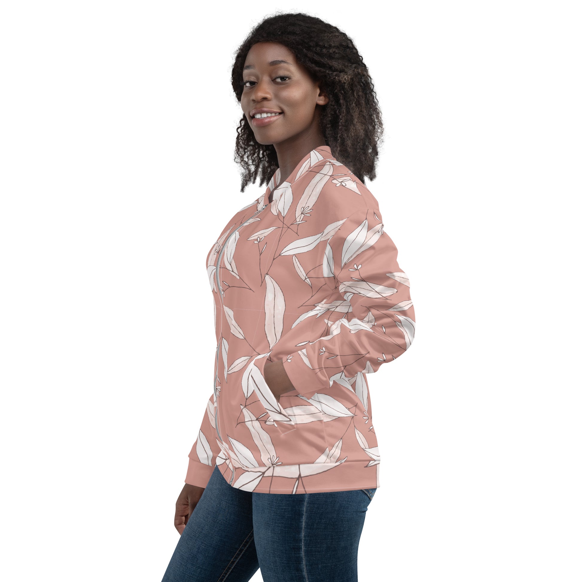 Feathered Finesse Women's Bomber Jacket - FLAKOUT