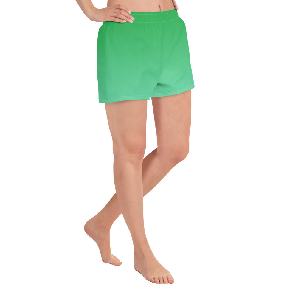 FLAKOUT Sport Emerald Oasis Women’s Recycled Athletic Shorts - FLAKOUT