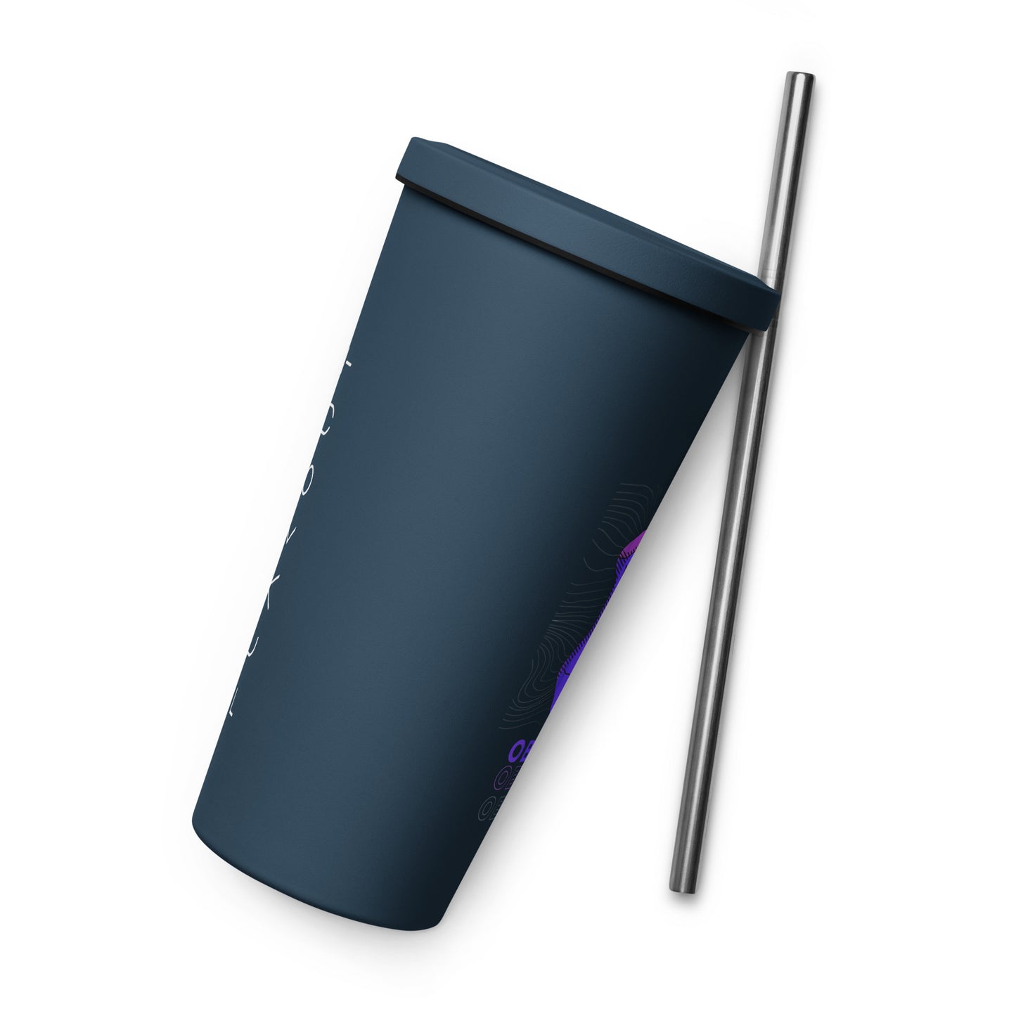 Violet Veil Of Oblivion Insulated Tumbler With A Straw - FLAKOUT