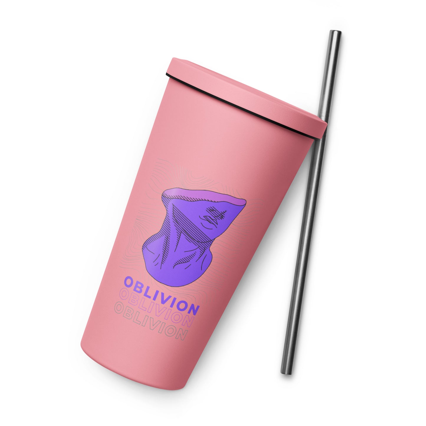 Violet Veil Of Oblivion Insulated Tumbler With A Straw - FLAKOUT