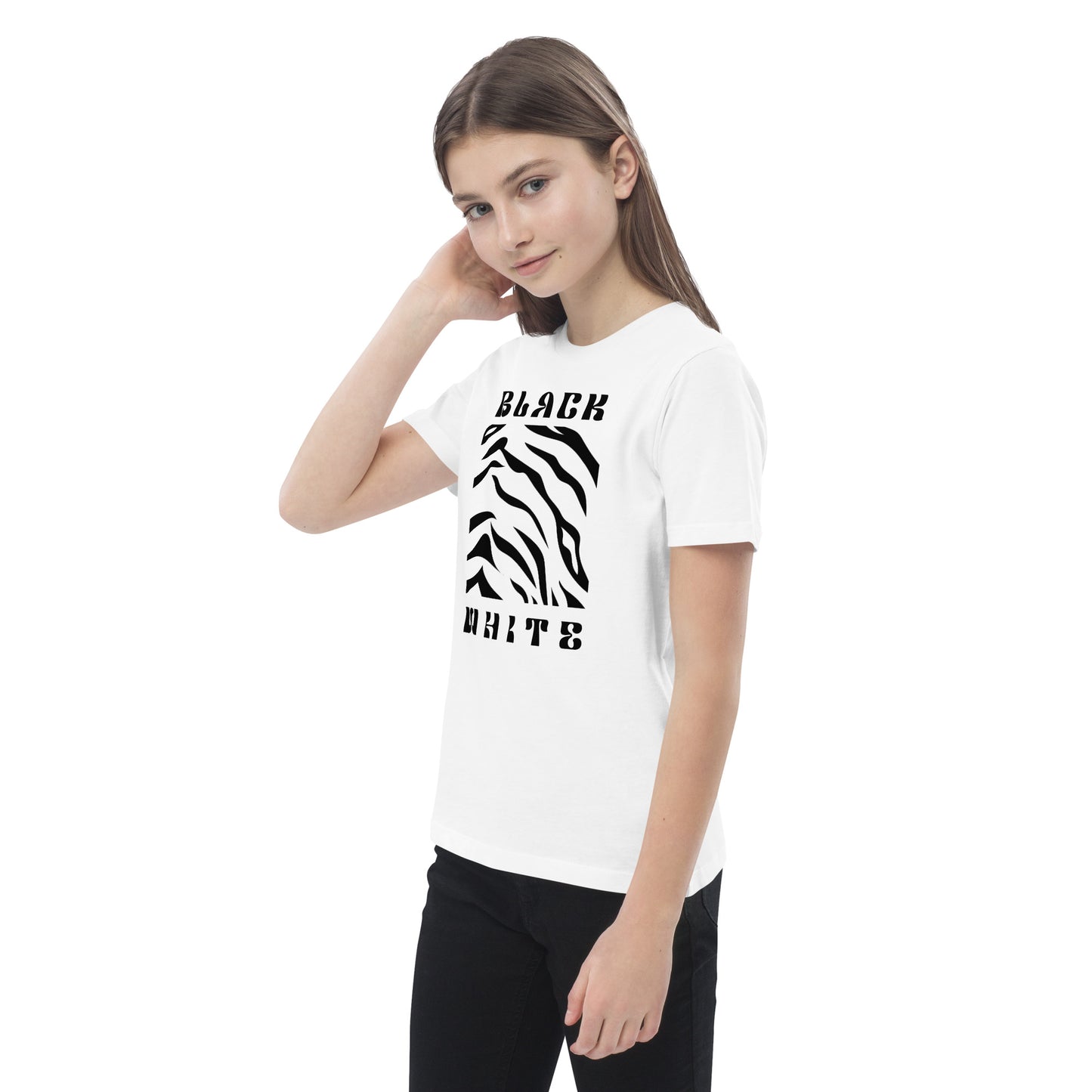 Opulent Onyx Tiger Kid's T-shirt - FLAKOUT