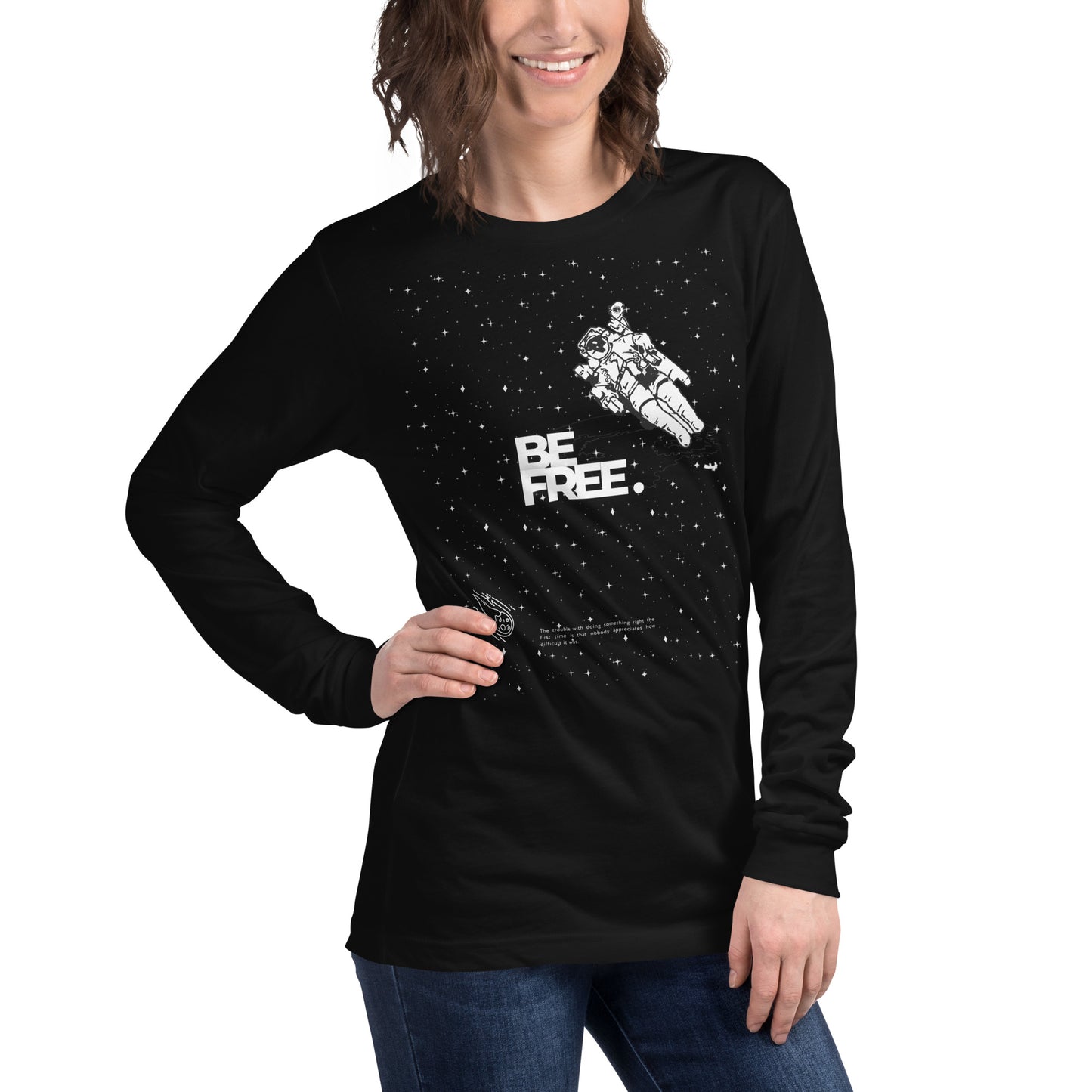 Be Free On Outer Orbit Long Sleeve Tee - FLAKOUT