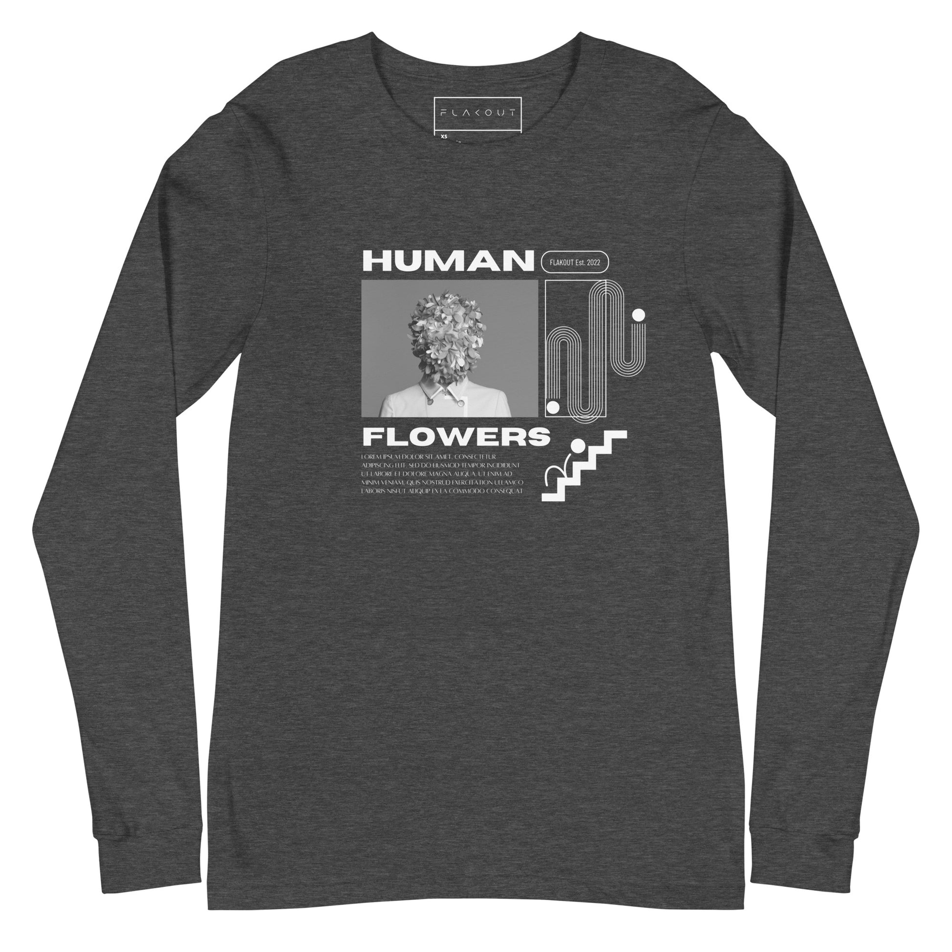 Human Flowers Floral Blooming Long Sleeve Tee - FLAKOUT