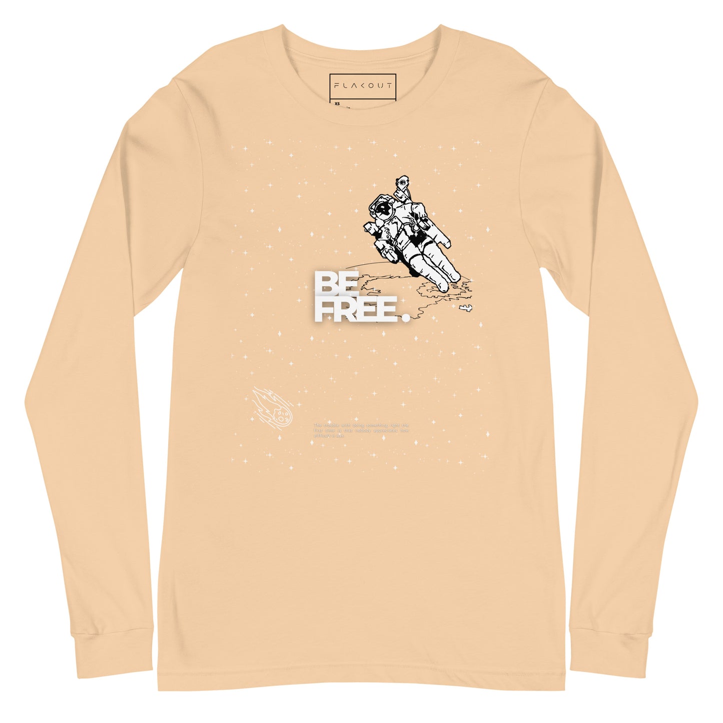 Be Free On Outer Orbit Long Sleeve Tee - FLAKOUT