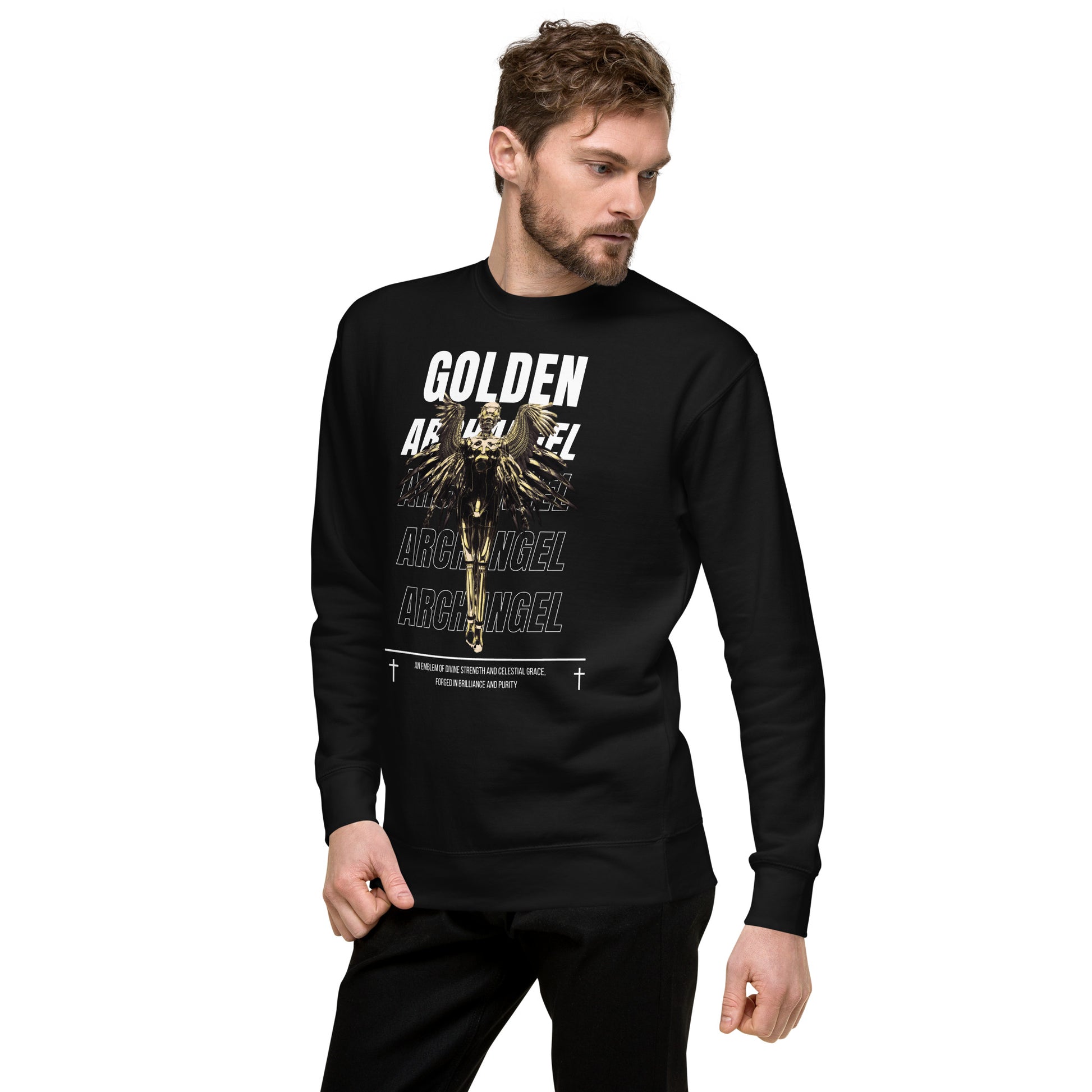 Golden Archangel Unisex Fleece Sweatshirt - FLAKOUT