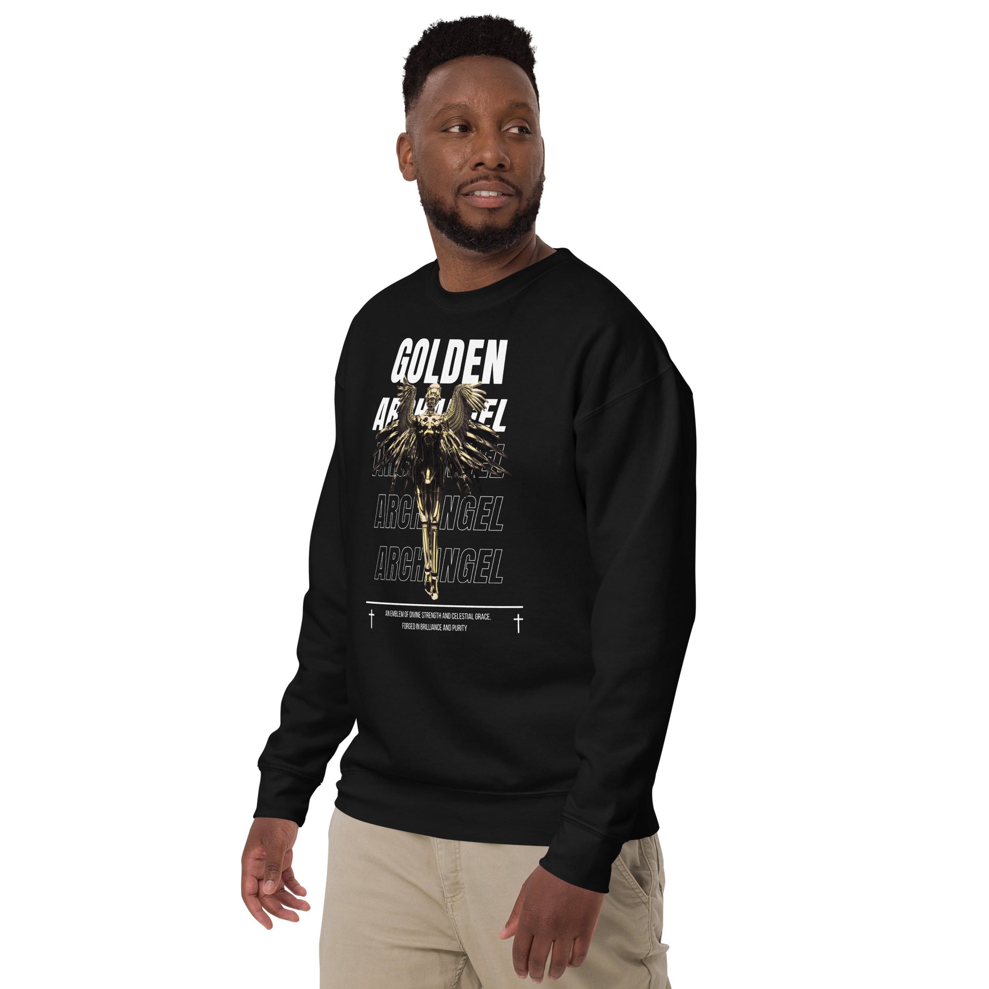 Golden Archangel Unisex Fleece Sweatshirt - FLAKOUT