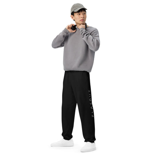 Plain Comfort Sweatpants Logo On Left Leg - FLAKOUT