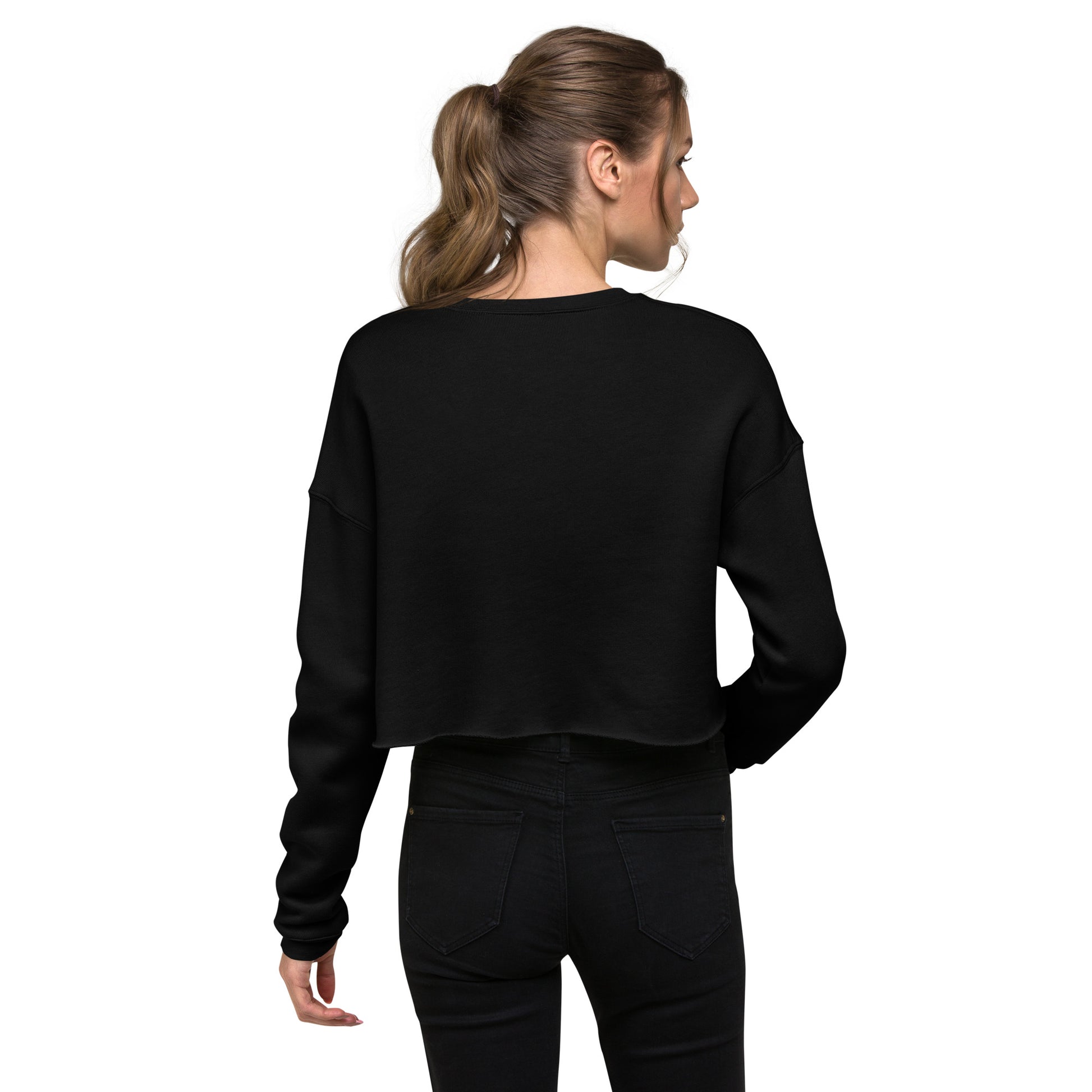 Astronaut Women's Crop Sweatshirt - Black - FLAKOUT