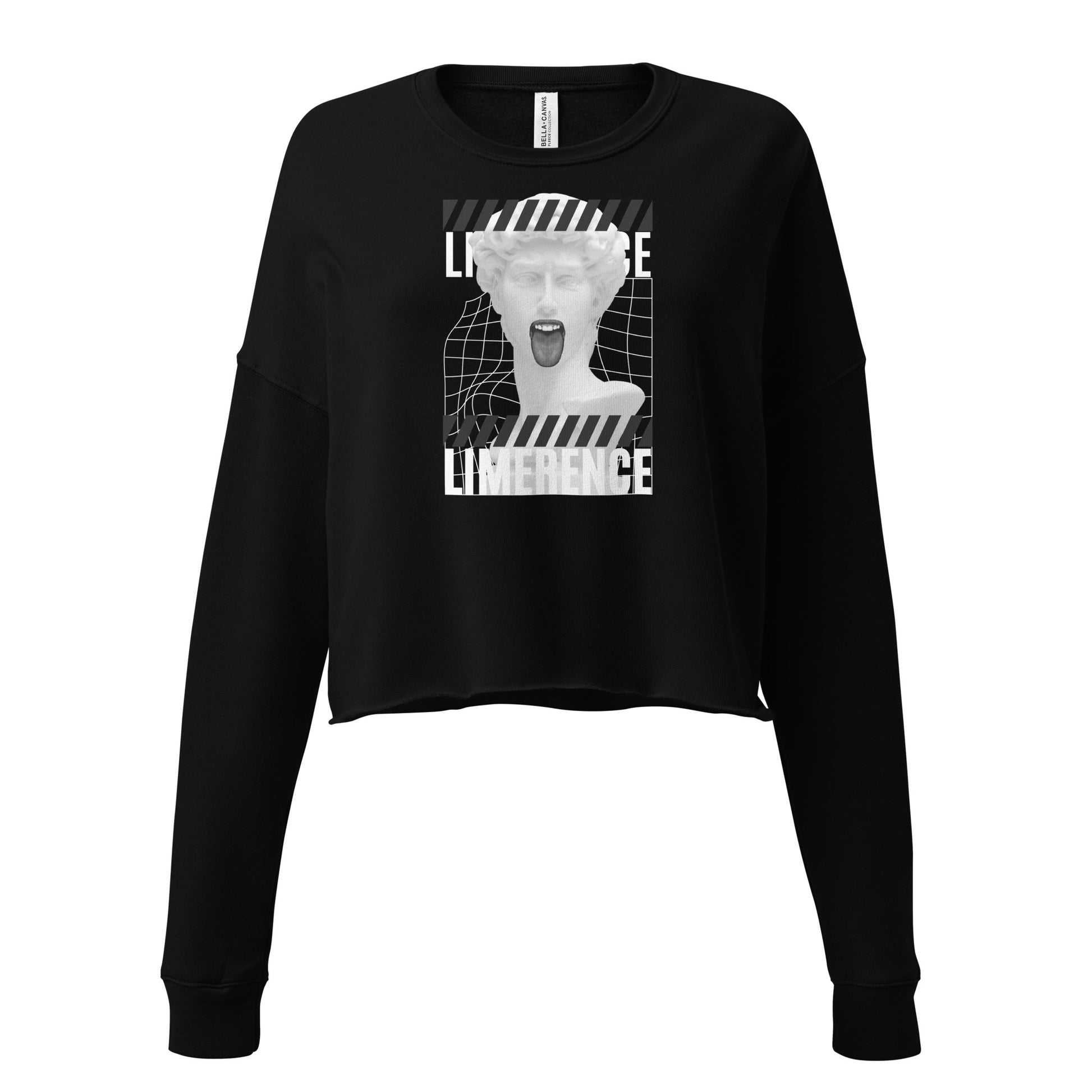 Limerence Women's Crop Sweatshirt - Black - FLAKOUT