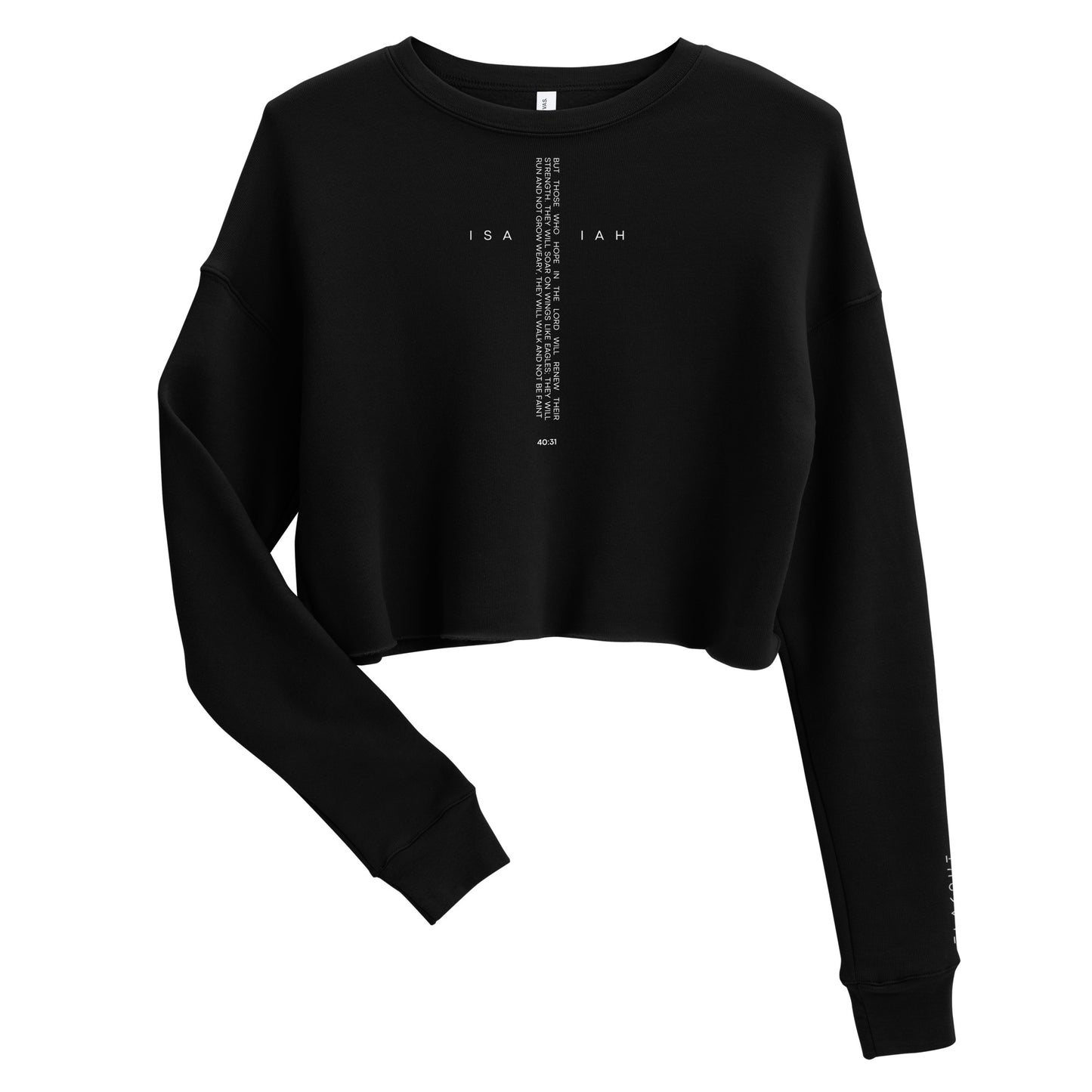 Isaiah 40:31 Women's Crop Sweatshirt - FLAKOUT