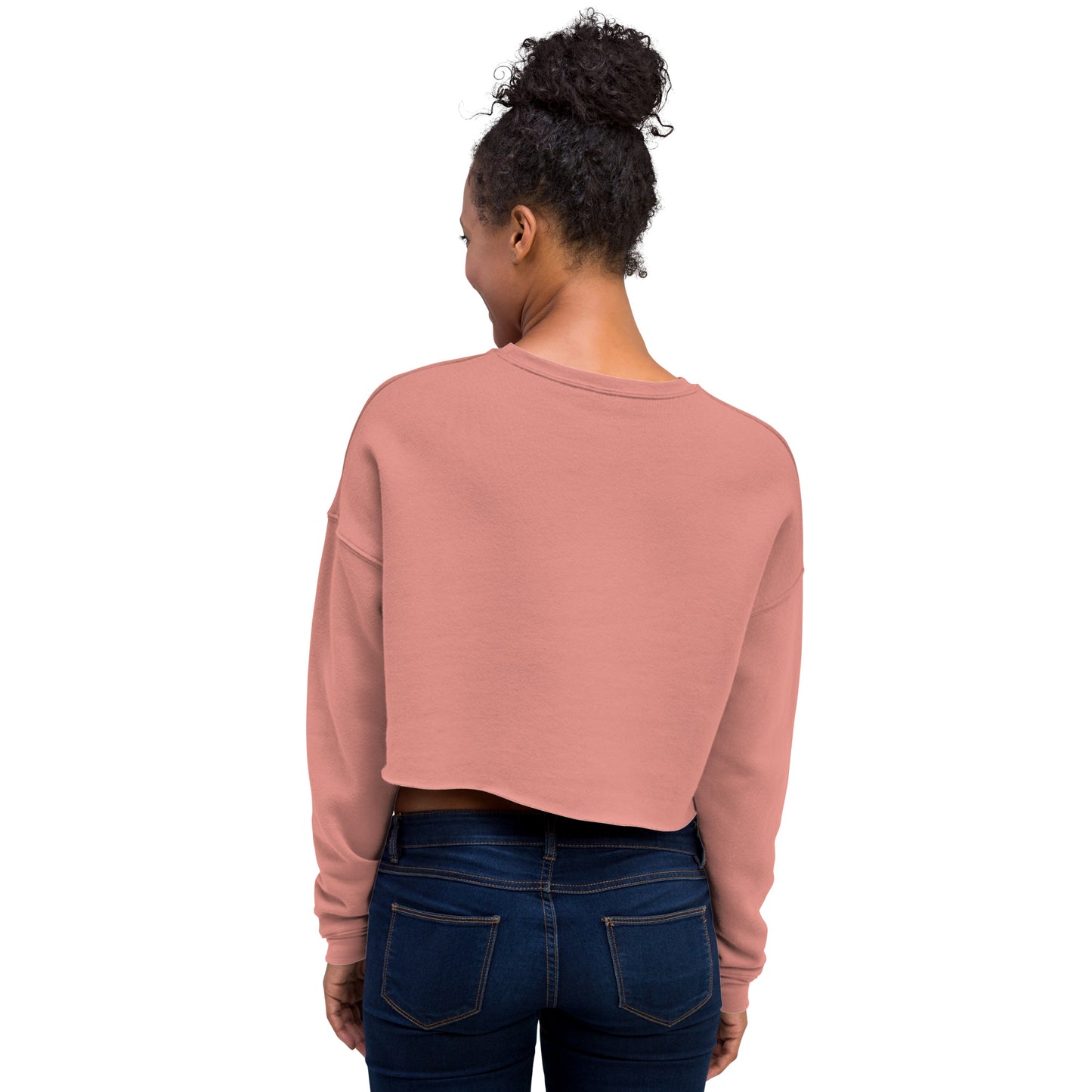 Queenly Girl Power Rebellion Women's Crop Sweatshirt - Mauve - FLAKOUT