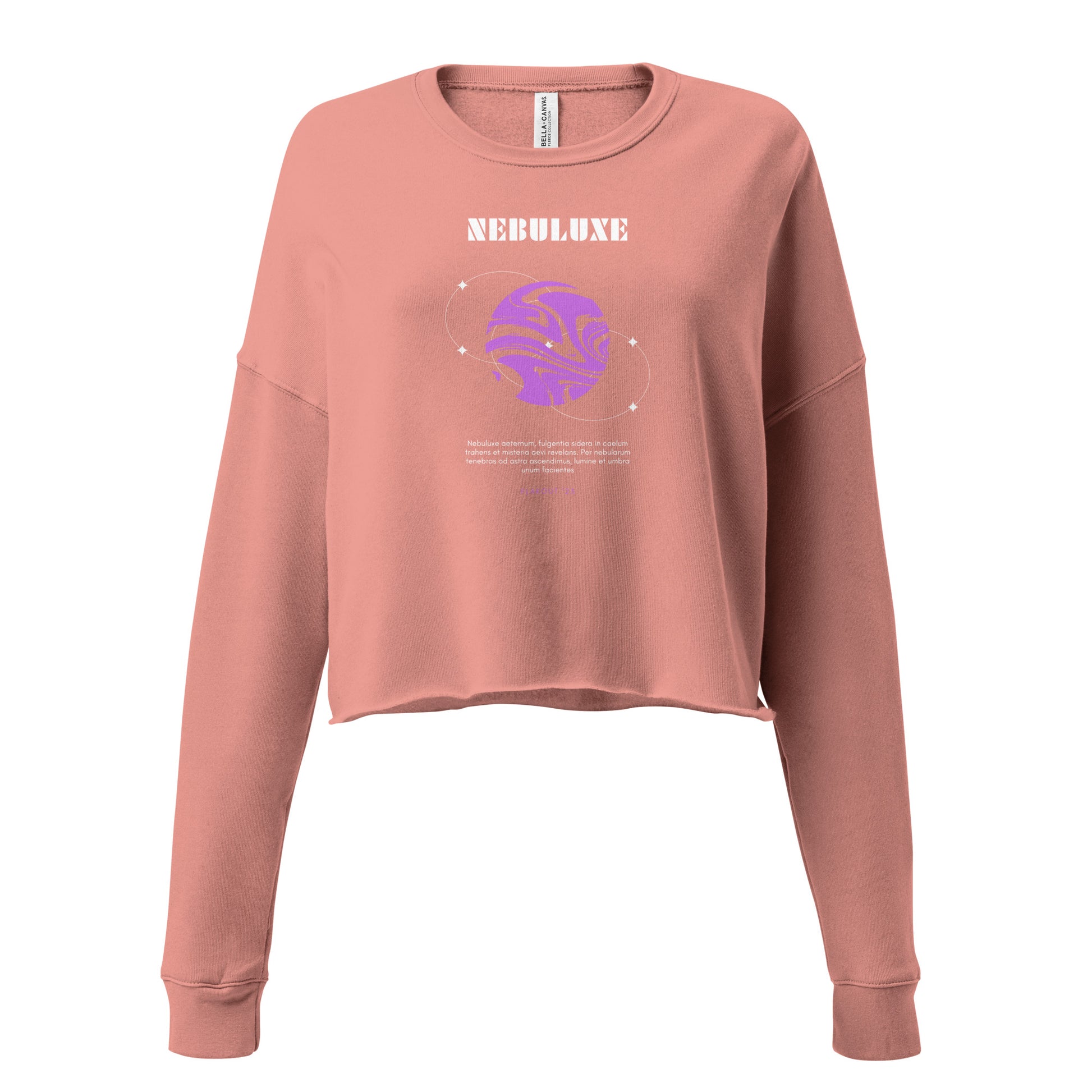 Nebuluxe Brilliance Women's Crop Sweatshirt - Mauve - FLAKOUT