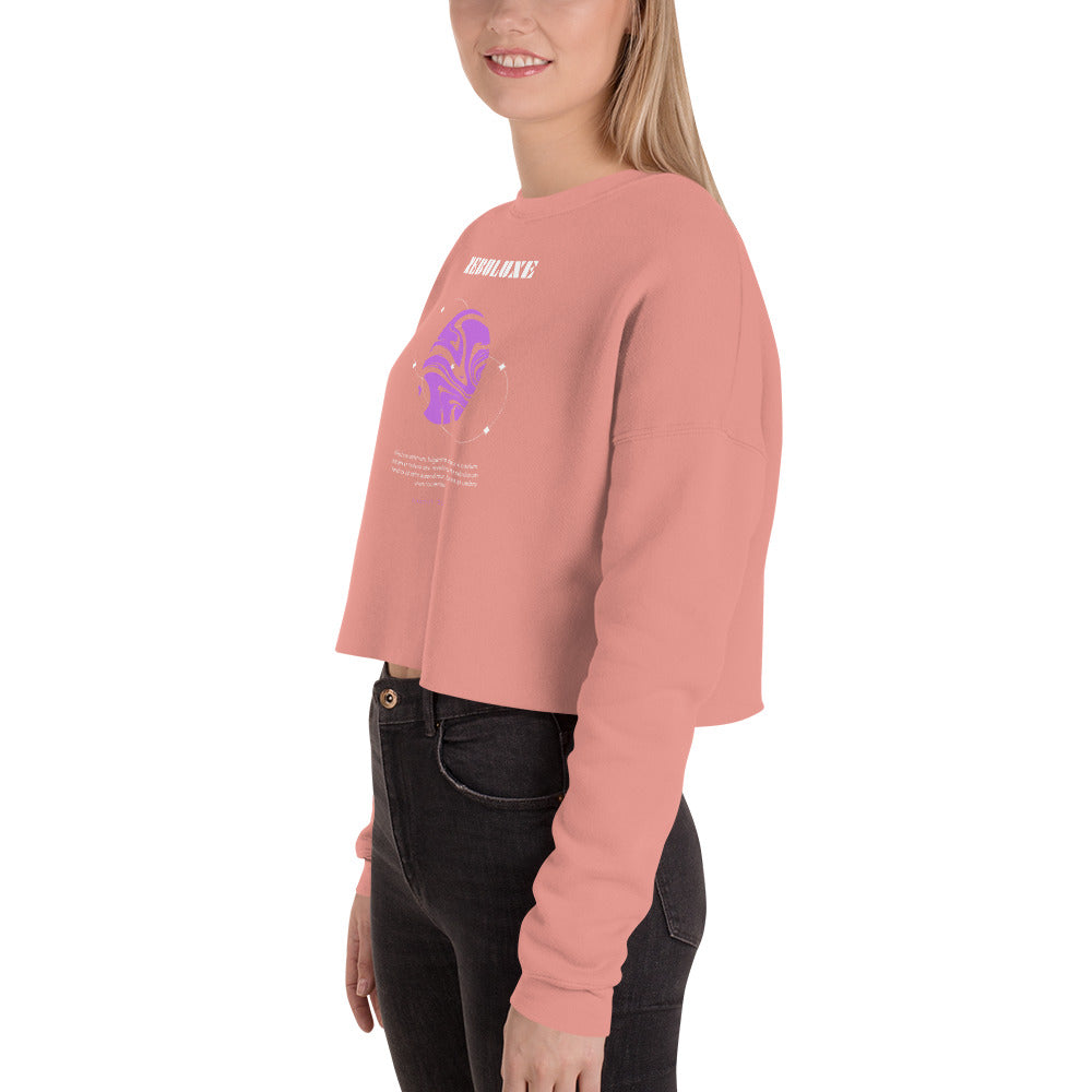 Nebuluxe Brilliance Women's Crop Sweatshirt - Mauve - FLAKOUT