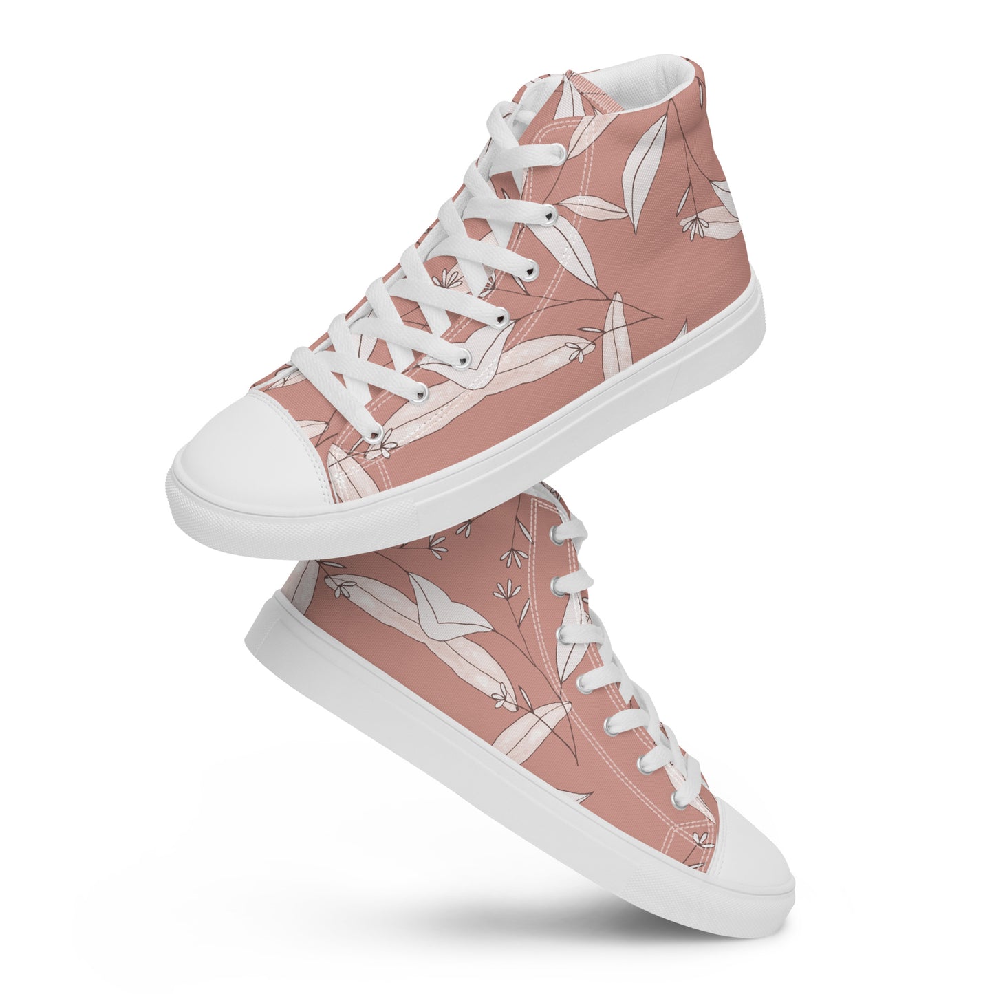 Feathered Finesse Women's High Top Canvas Shoes - FLAKOUT