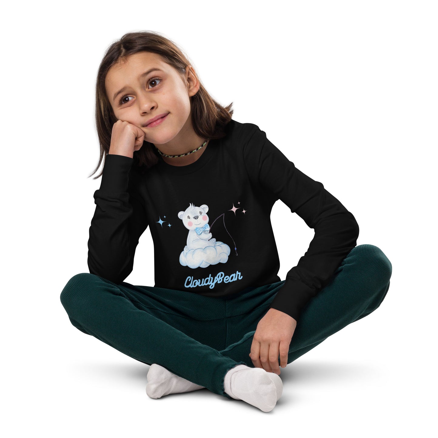 CloudyBear Girl's Long Sleeve Tee - FLAKOUT