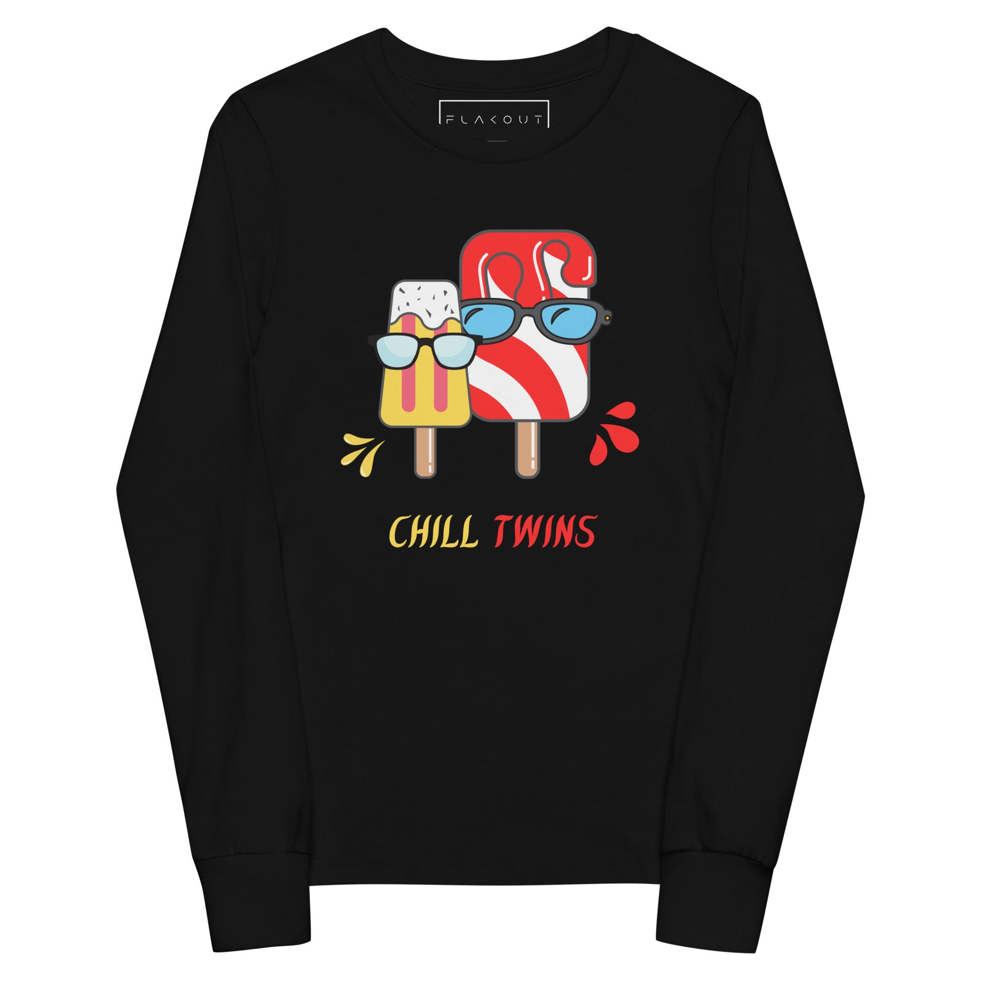 Chill Twins Unisex Kid's Long Sleeve Tee - FLAKOUT