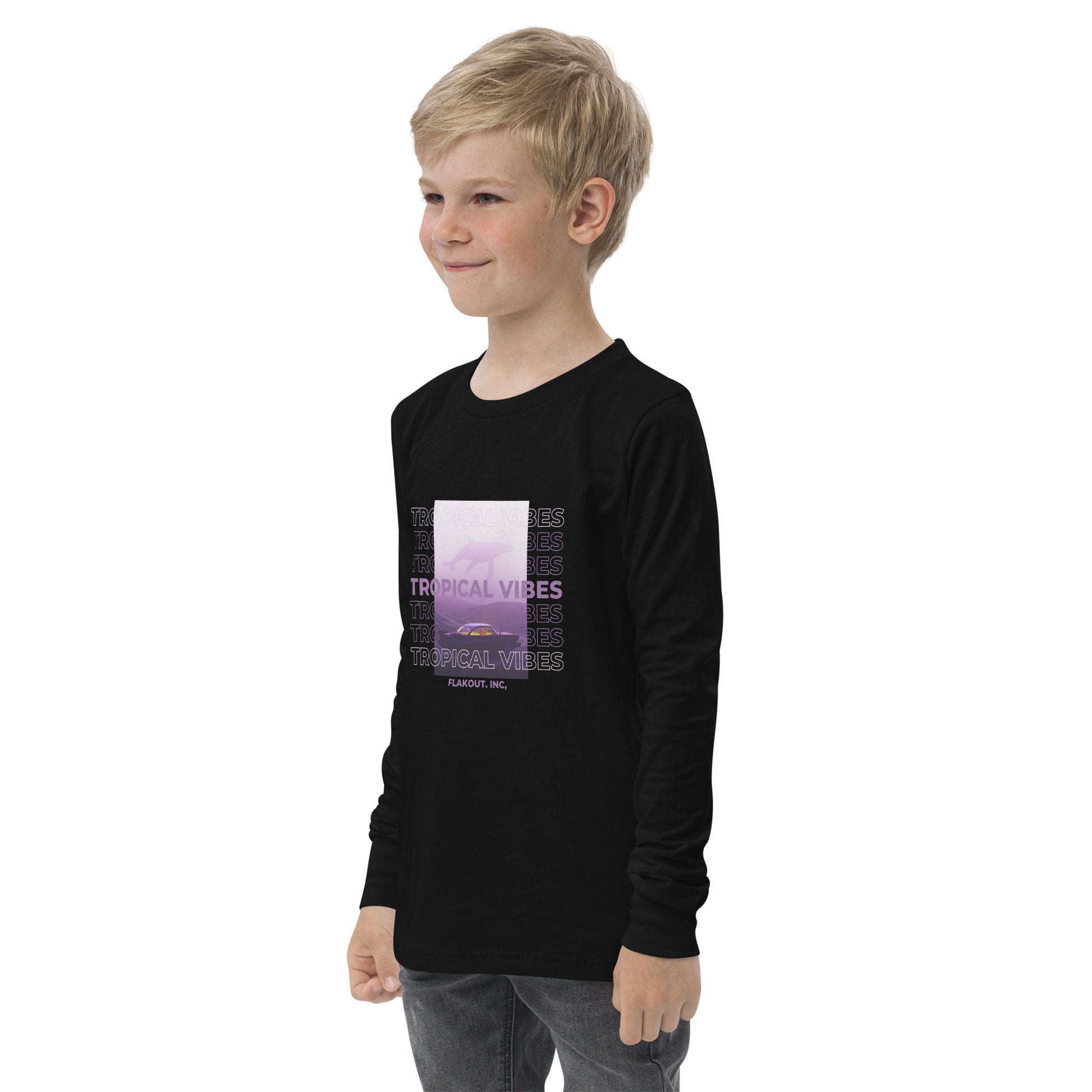 Tropical Vibes Odyssey Youth Long Sleeve Tee - FLAKOUT