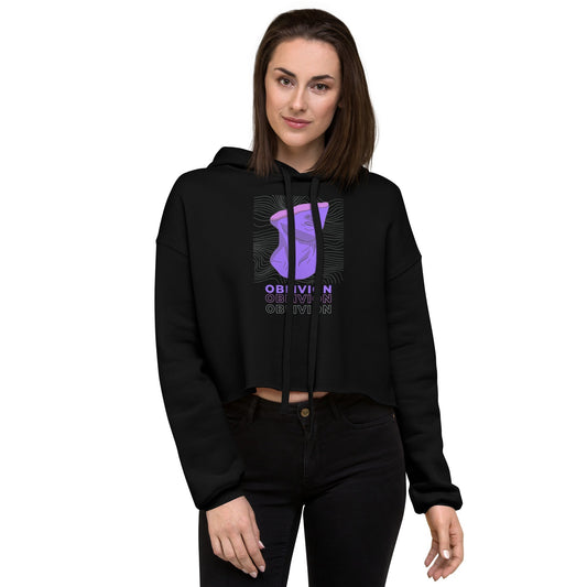 Violet Veil Of Oblivion Women's Crop Hoodie - FLAKOUT