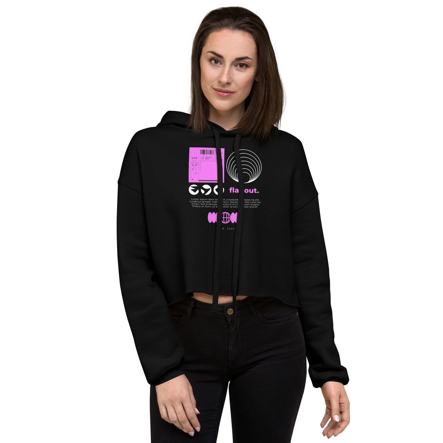 Women's Crop Hoodie flakout. - FLAKOUT