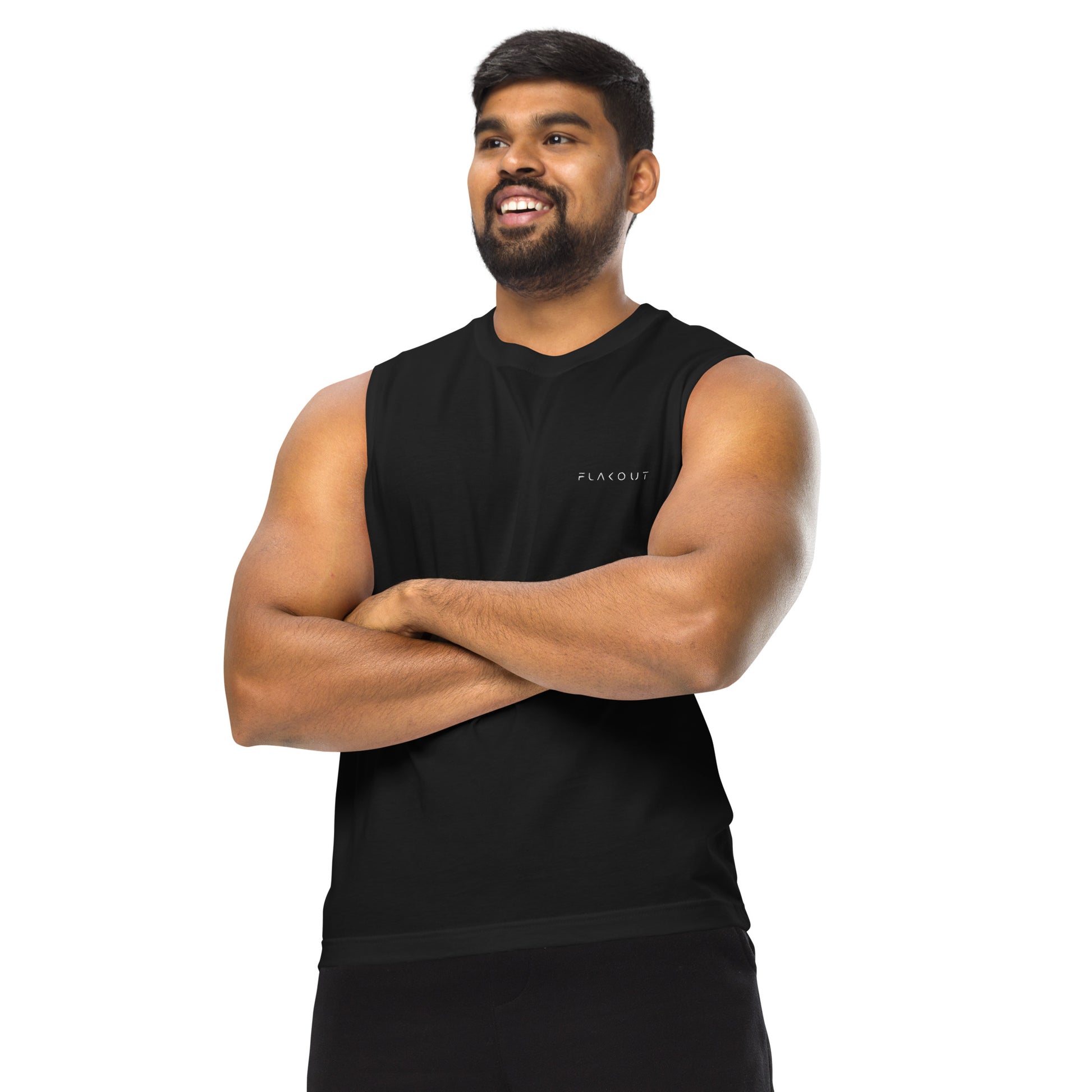 Muscle Shirt Embroidered Logo - FLAKOUT